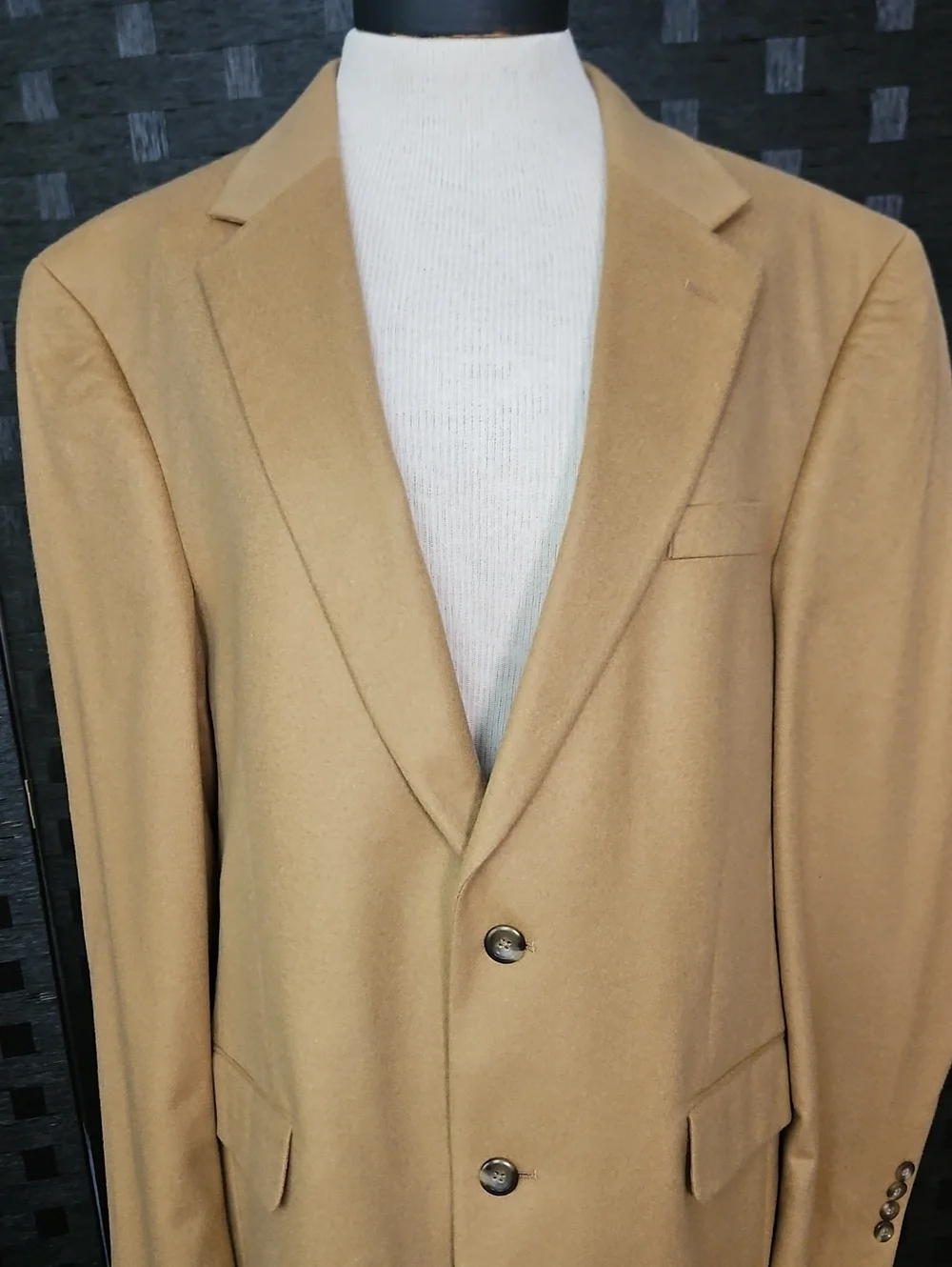 Jos. A. Bank Camel Tan Cashmere Single-Breasted Sport Coat 42L